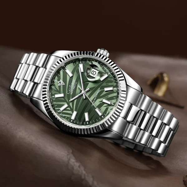 Cadisen C8198MWWL – Relógio Automático de Luxo com Mostrador Verde Oliva