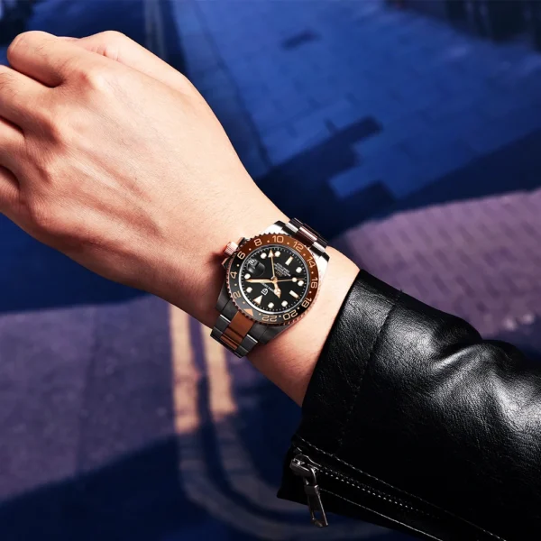 PAGANI DESIGN PD-1662 – Relógio Automático GMT de Luxo com Bezel de Cerâmica - Imagem 3