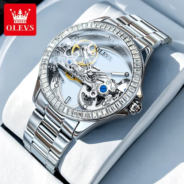 OLEVS - Relógio Mecânico Feminino de Luxo