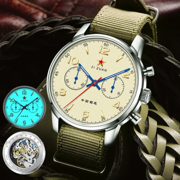 Tophill 1963 Chronograph – O Relógio Piloto Icônico com Movimento Seagull ST1901!