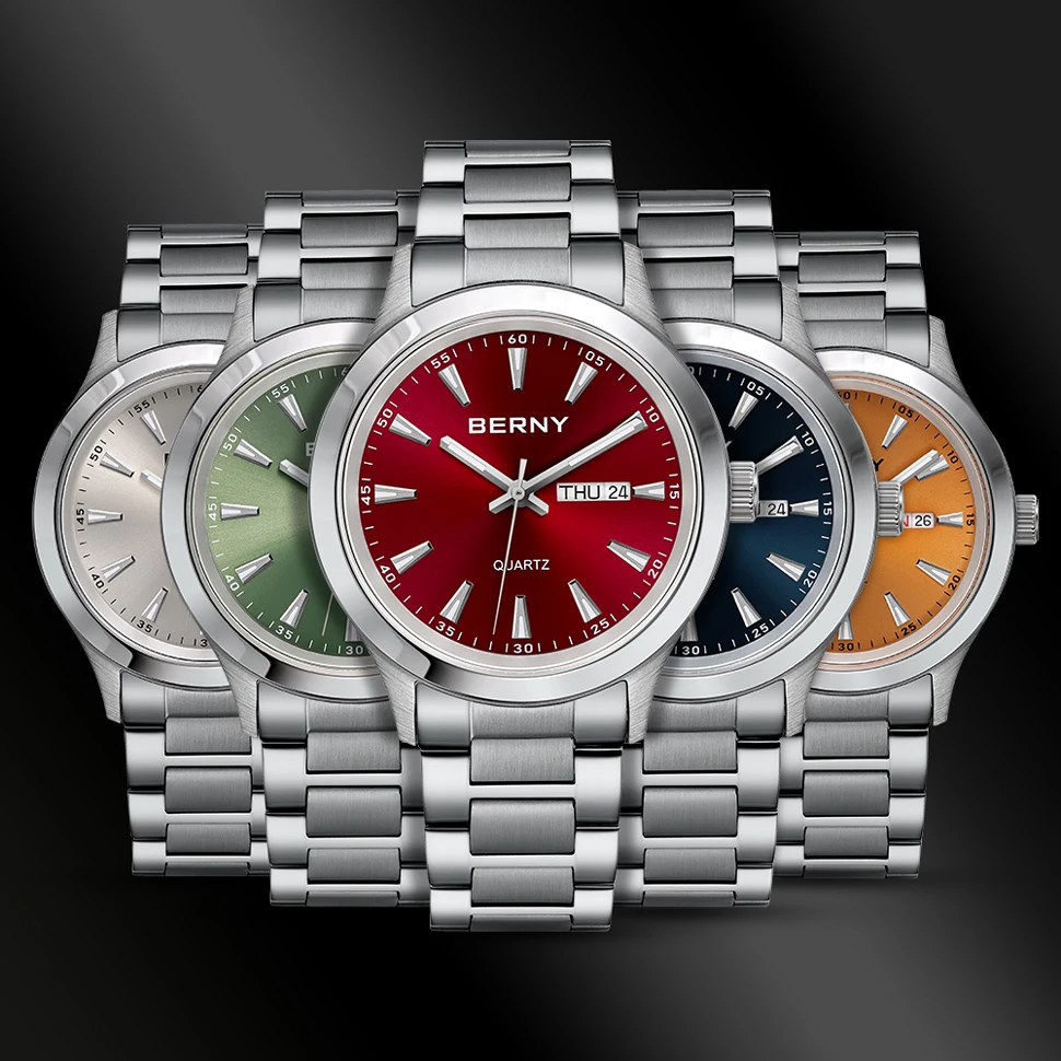 Berny 2676MS-RD – Sofisticação e Estilo com Mostrador Metálico - Imagem 5