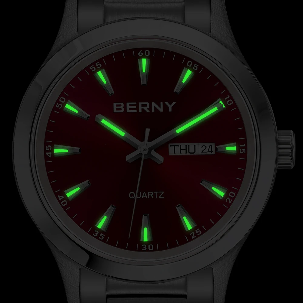 Berny 2676MS-RD – Sofisticação e Estilo com Mostrador Metálico - Imagem 7