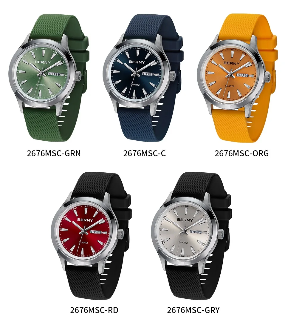 Berny 2676MS-RD – Sofisticação e Estilo com Mostrador Metálico - Imagem 4