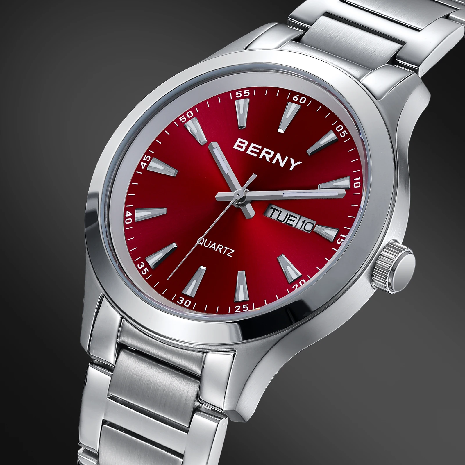 Berny 2676MS-RD – Sofisticação e Estilo com Mostrador Metálico - Imagem 6